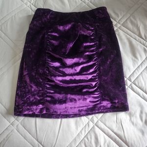 Velvet Purple Mini Skirt